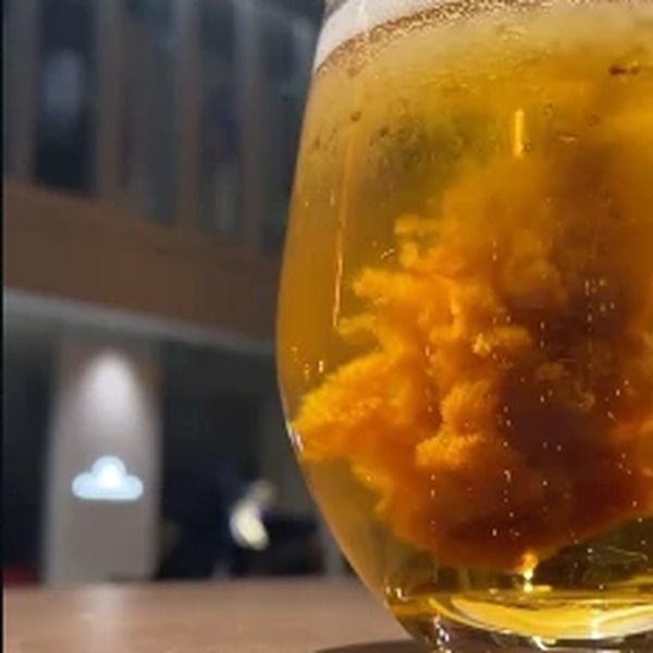 タップから注いだ生ビール