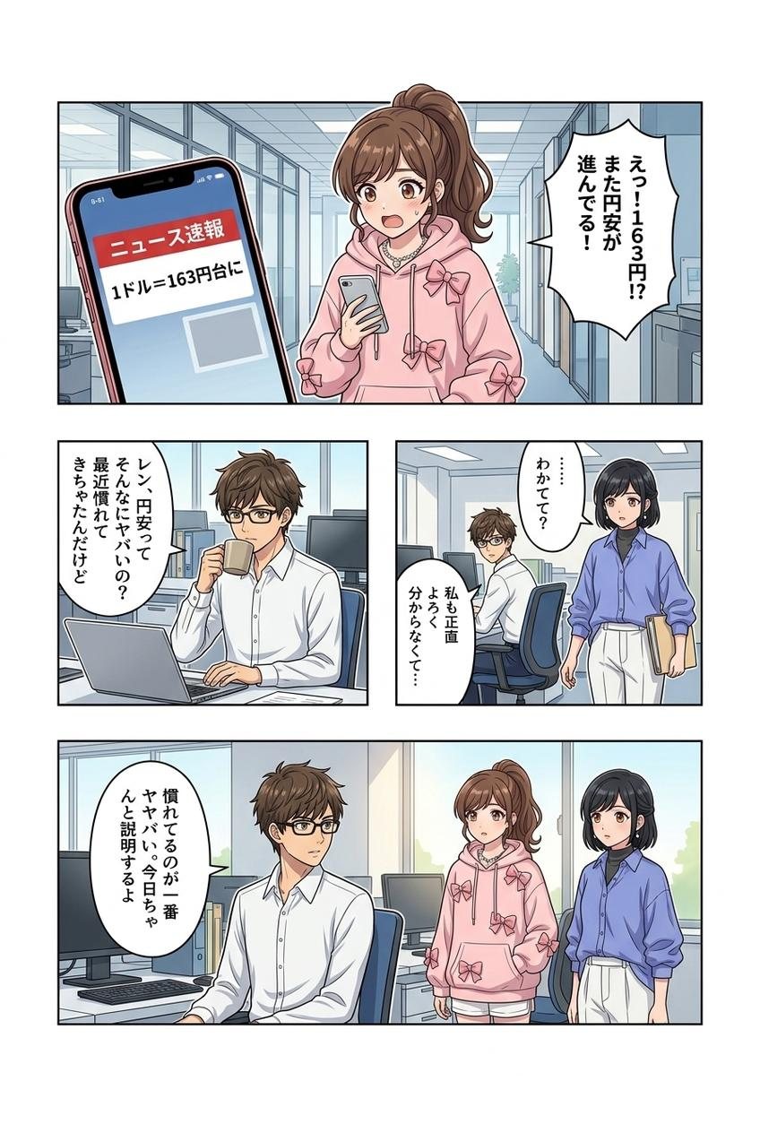 漫画でわかる円安ショック 2ページ目